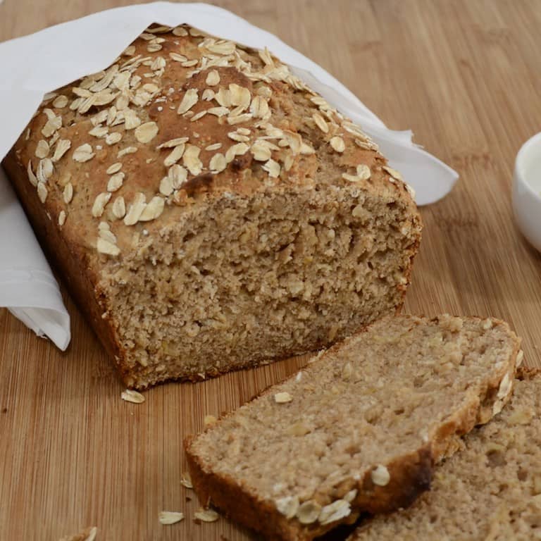 Pan de avena sin gluten en panificadora 🥖¡CRUJIENTE!